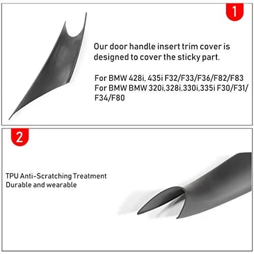 Jaronx Door Handle Covers for BMW 3 Series F30/F31 4 Series F32 | Durable ABS Fitment thumbnail 5