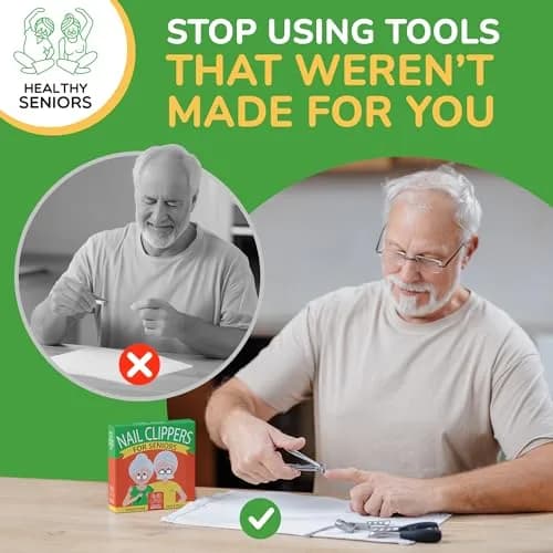 Healthy Seniors 360° Swivel Clipper Set for Diabetics and Weak Hands | Pain-Free Nail Care (70-120 chars) thumbnail 2