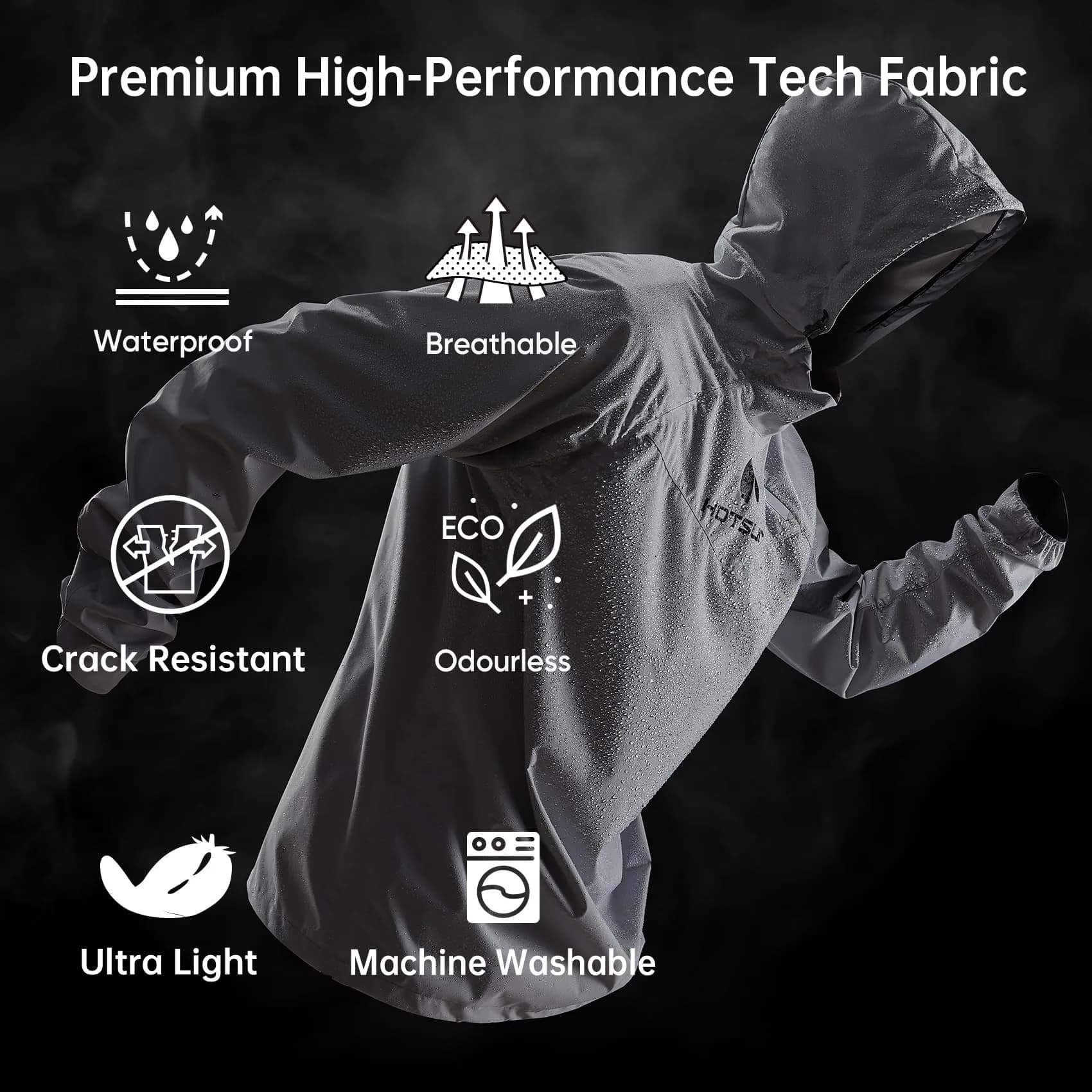HOTSUIT Men's Sauna Suit - A. Light Gray Jacket & Pants, 4X-Large for Weight Loss & Gym Workouts - view 4