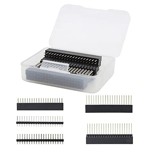 Geekworm 2x20 40 Pin GPIO Stacking Female Header Kit for Raspberry Pi | 10-Piece Set for DIY Electronics thumbnail 1
