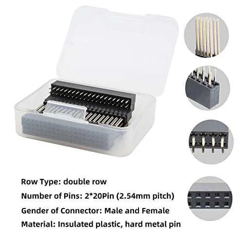 Geekworm 2x20 40 Pin GPIO Stacking Female Header Kit for Raspberry Pi | 10-Piece Set for DIY Electronics thumbnail 5