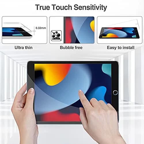 ProCase 2 Pack Screen Protector for iPad 10.2 Inch (9th/8th/7th Gen) - 25mm (0.98 Inch) | 9H Hardness Tempered Glass, Ultra Clear, Scratch Resistant, Bubble Free Install thumbnail 5