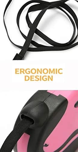 Emoly Retractable Dog Leash 16.5ft | Tangle-Free Heavy Duty Nylon & Reflective Handle thumbnail 2