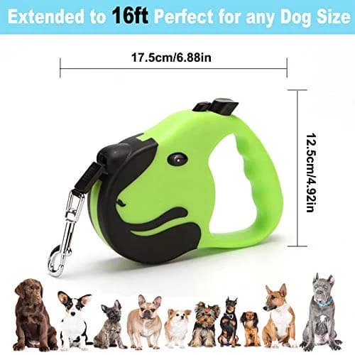 Emoly Retractable Dog Leash 16.5ft | Tangle-Free Heavy Duty Nylon & Reflective Handle thumbnail 3