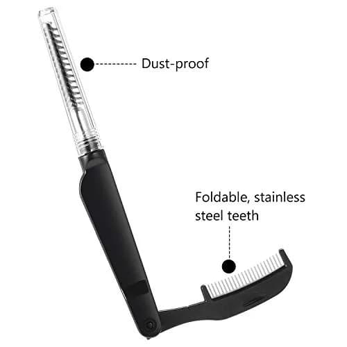Boao 4 Pcs Eyelash Separator Tool Kit Foldable Eyelash and Eyebrow Combs | Stainless Steel & Plastic, Compact & Travel-Friendly thumbnail 3