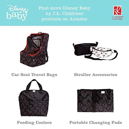 J.L. Childress Disney Baby Gate Check Travel Bag for Standard & Double Strollers | Disney Mickey Mouse Red thumbnail 7