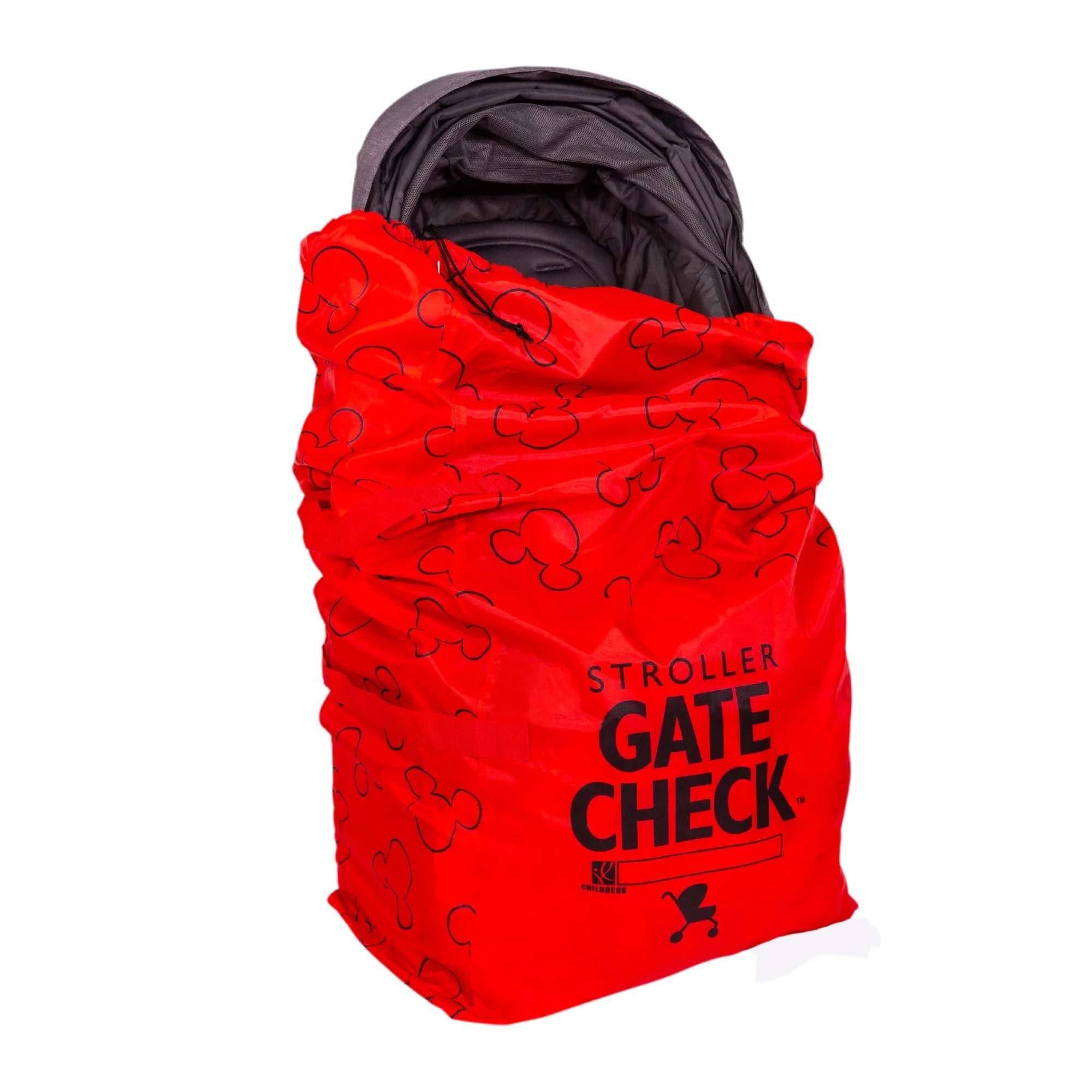 J.L. Childress Disney Baby Gate Check Travel Bag for Standard & Double Strollers | Disney Mickey Mouse Red
