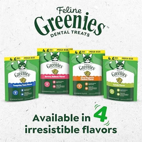 Greenies Feline Natural Dental Cat Treats Roasted Chicken Flavor 9.75 oz (276 g) | Vet-Recommended Oral Care for Cats thumbnail 9