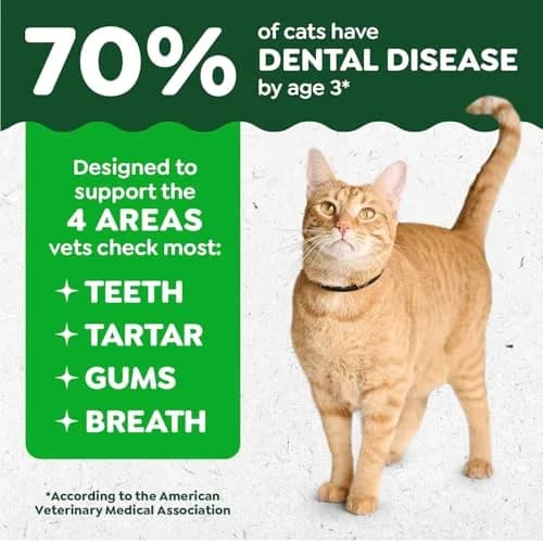 Greenies Feline Dental Cat Treats Roasted Chicken Flavor 130.4 g (4.6 oz) | Vet-Recommended Oral Care for Cats thumbnail 2