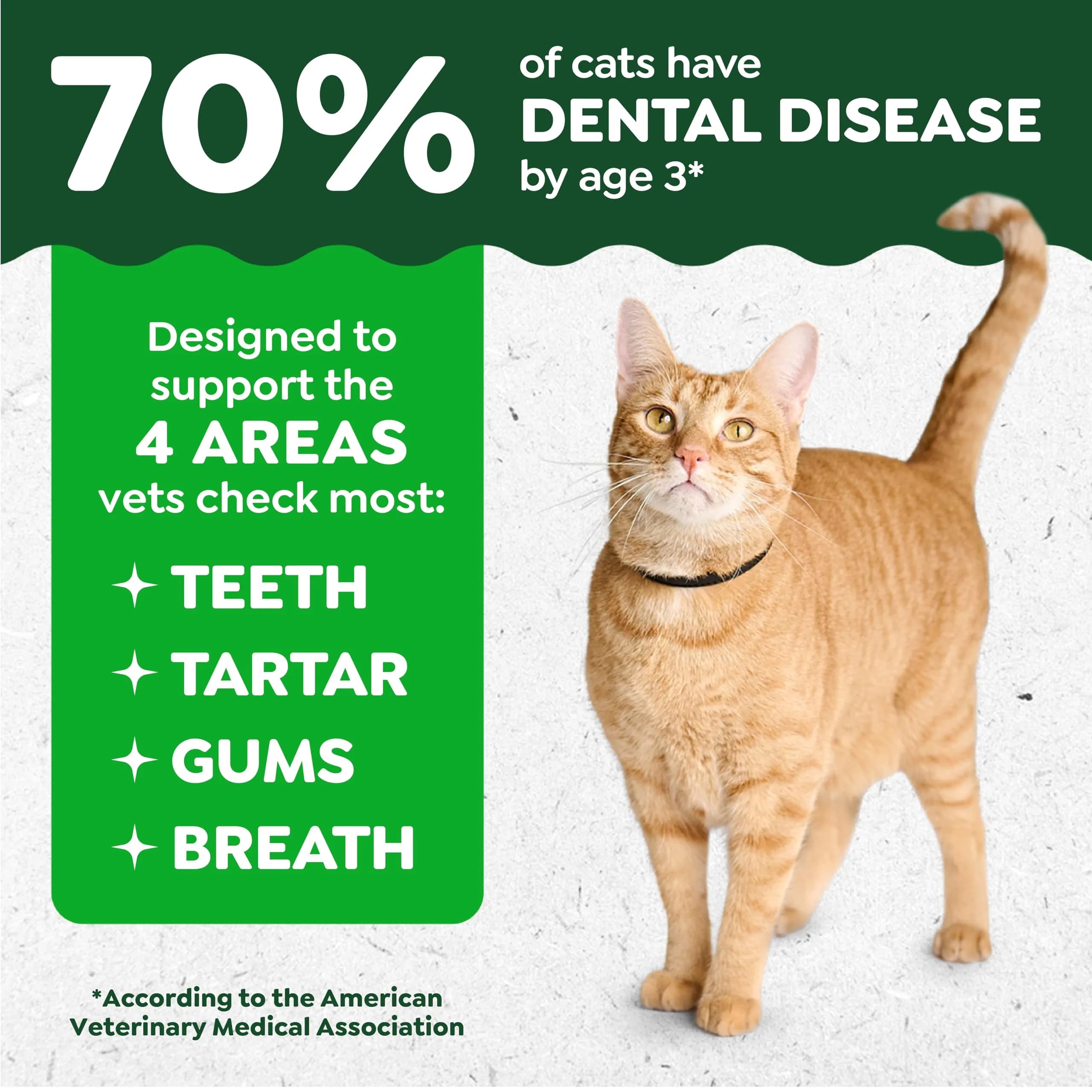 Greenies Feline Natural Dental Cat Treats, Tempting Tuna Flavor, 9.75 oz (276 g) | Vet-Recommended for Daily Dental Care - view 2