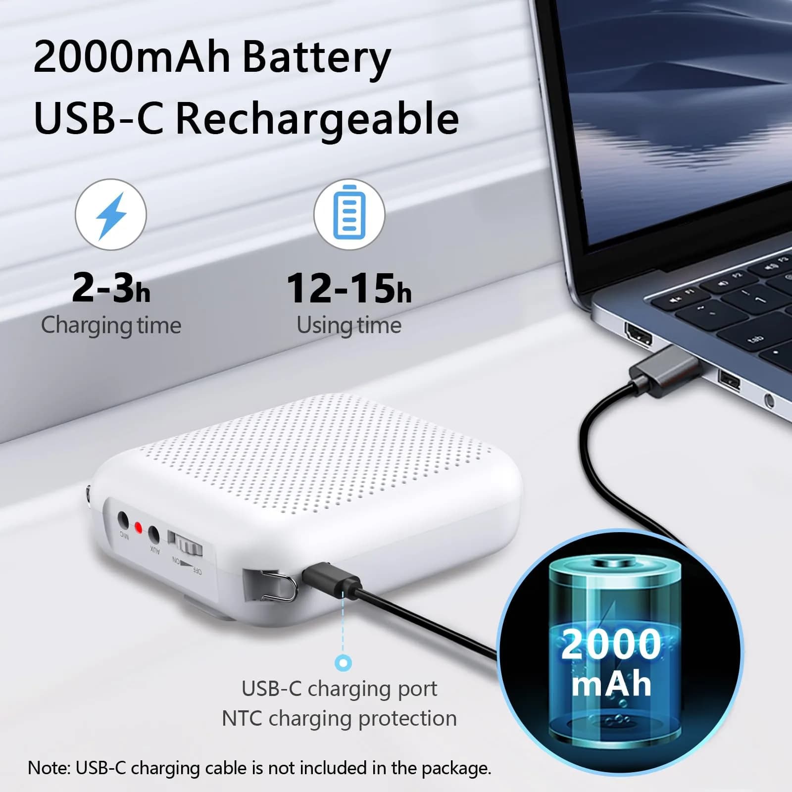 Norwii Portable Voice Amplifier with Wired Headset Microphone | 10W Output, 15-30 Hours Battery - view 4