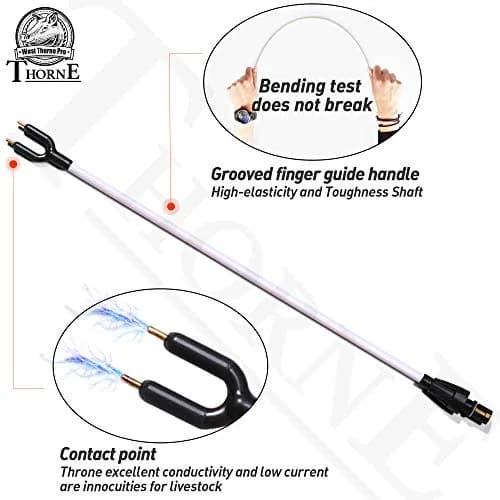 West Thorne Pro Cattle Prod 109.98 cm (43.3 inches) with LED Light | Efficient Livestock Handling thumbnail 4