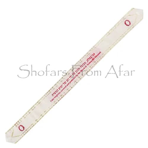 Shofars From Afar The Blood of Yeshua Jesus Red Tallit Prayer Shawl with Matching Yeshua Tallit Zipper Bag | Faithful Red & Gold Design (72x22 inches) thumbnail 2