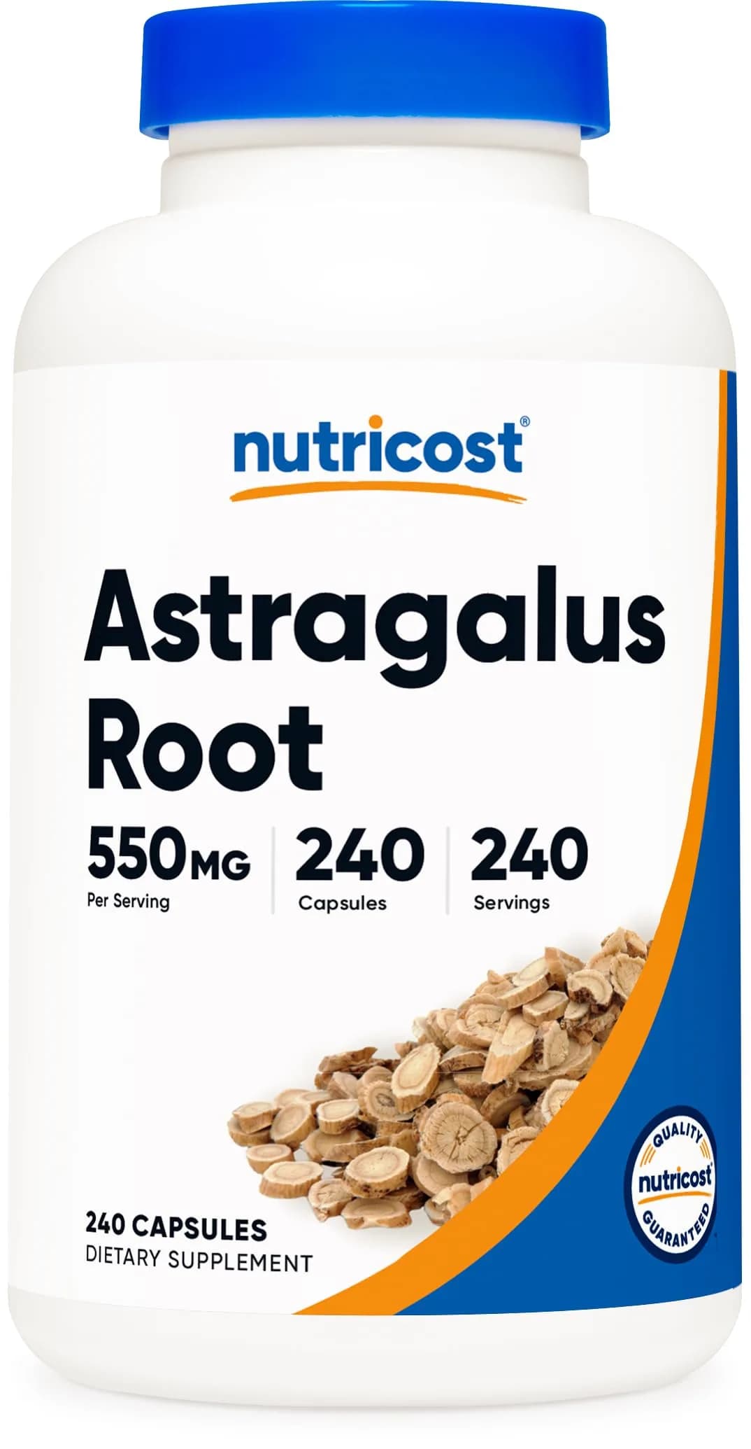Nutricost Astragalus Capsules 550mg (240 Count, 240 Servings) | Gluten-Free Herbal Supplement for Adults — capsules