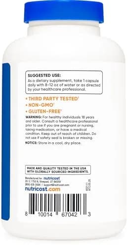 Nutricost Astragalus Capsules 550mg (240 Count, 240 Servings) | Gluten-Free Herbal Supplement for Adults thumbnail 4