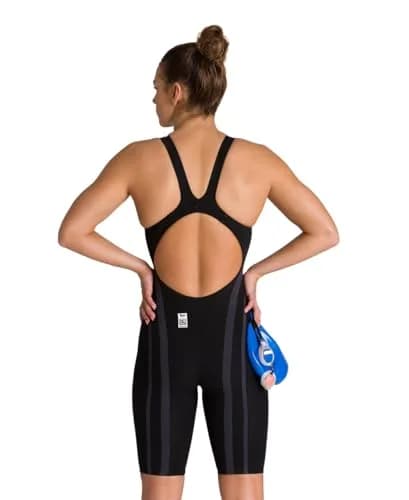 ARENA Women's Powerskin Carbon Core FX Open Back Racing Swimsuit, US Size 34 | Full Body Short Leg Athletic Tech Suit, Black/Gold thumbnail 4