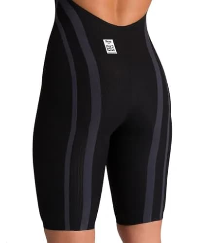 ARENA Women's Powerskin Carbon Core FX Open Back Racing Swimsuit, US Size 34 | Full Body Short Leg Athletic Tech Suit, Black/Gold thumbnail 6