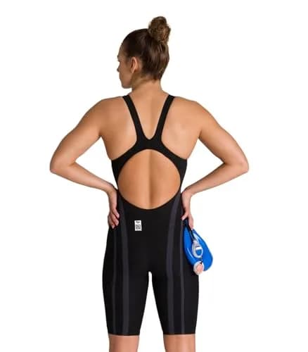 ARENA Women's Powerskin Carbon Core FX Open Back Racing Swimsuit, US Size 34 | Full Body Short Leg Athletic Tech Suit, Black/Gold thumbnail 2