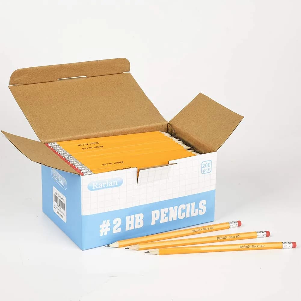 Rarlan #2 HB Pencils, Pre-sharpened, 200 Count Bulk Pack | Smooth Writing Instrument for Students - view 2