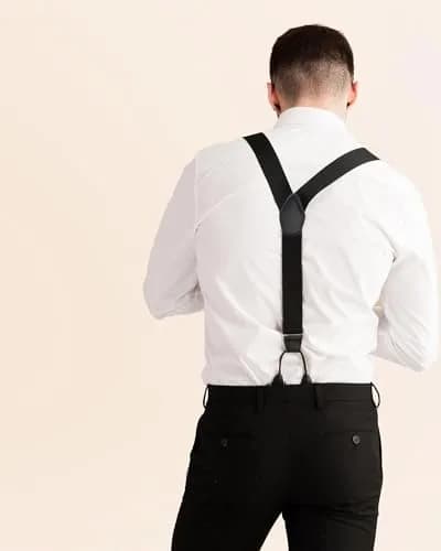 Kajeer Men's Y-Back Elastic Button Suspenders with Leather Ends, Adjustable 110cm (43") | Tuxedo & Casual Wear thumbnail 6