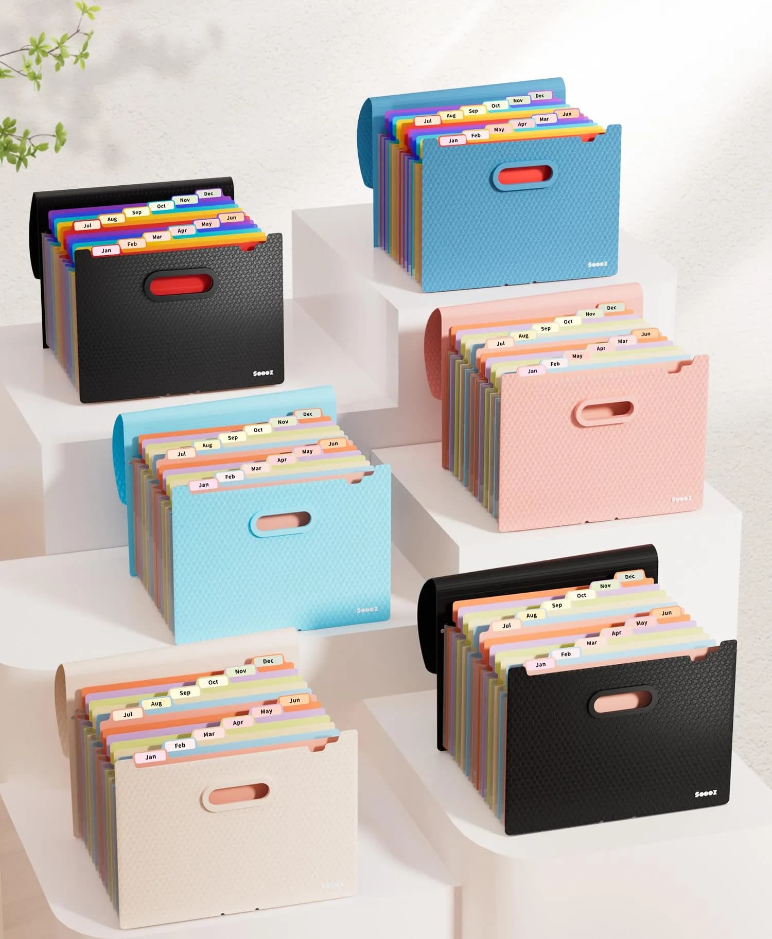 Sooez Accordion File Organizer, 13-Pocket Expanding File Folder Letter Size | Acid-Free Paper for Secure Document Storage - view 2