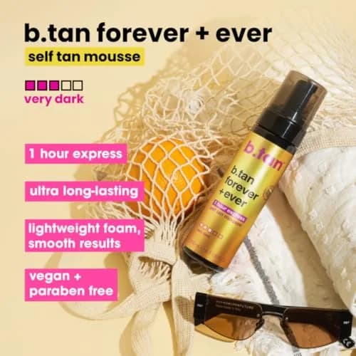 B.TAN Ultra Dark Self Tanner Mousse 200ml (6.7 Fl Oz) | 1 Hour Express Bronzing Fake Tan Foam thumbnail 3