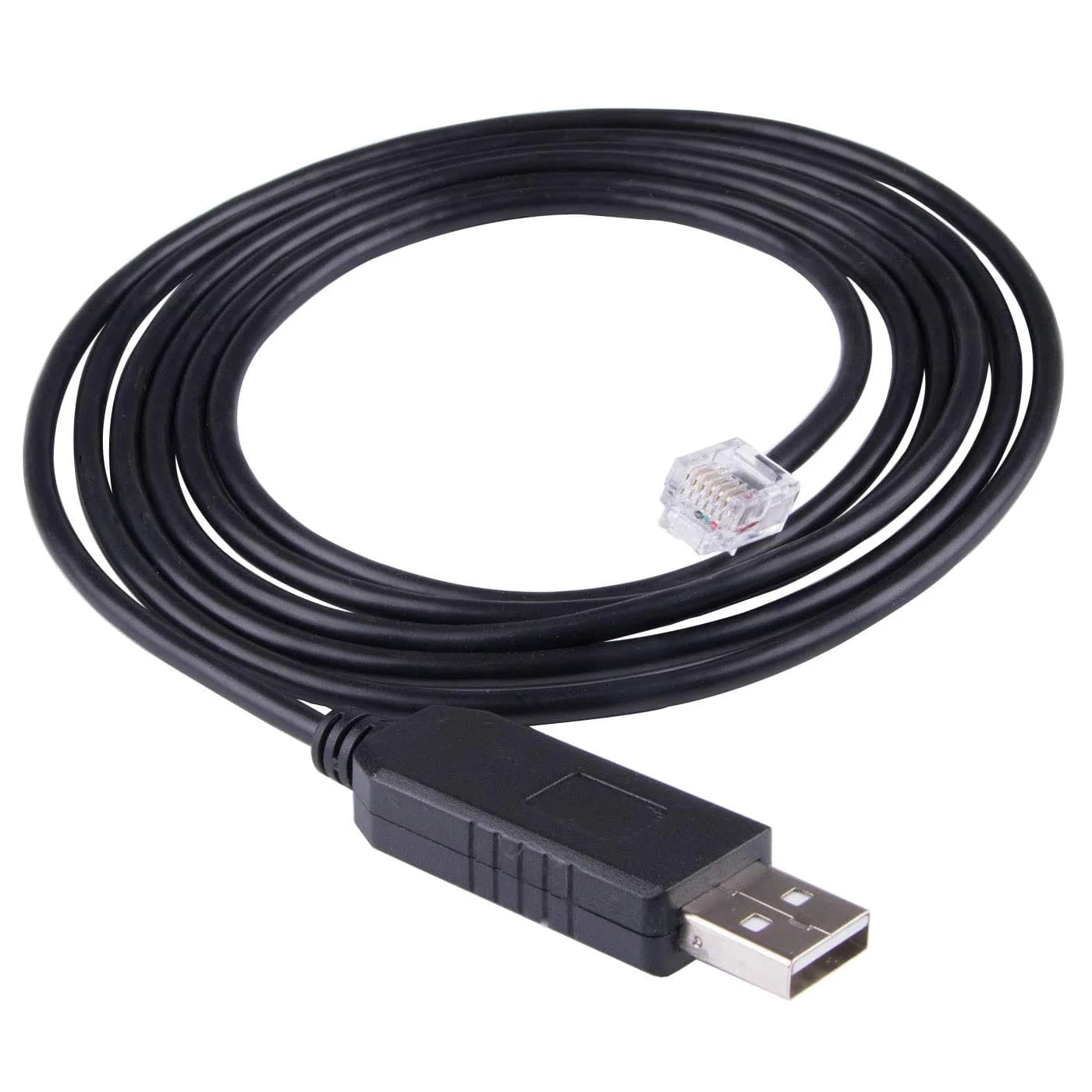 Suamdoen FT231XS USB to RJ11 6P6C Communication Cable 1.83m (6ft) | Genuine FT231XS Chip for Keyence PLC to PC — USB to RJ11/6P6C