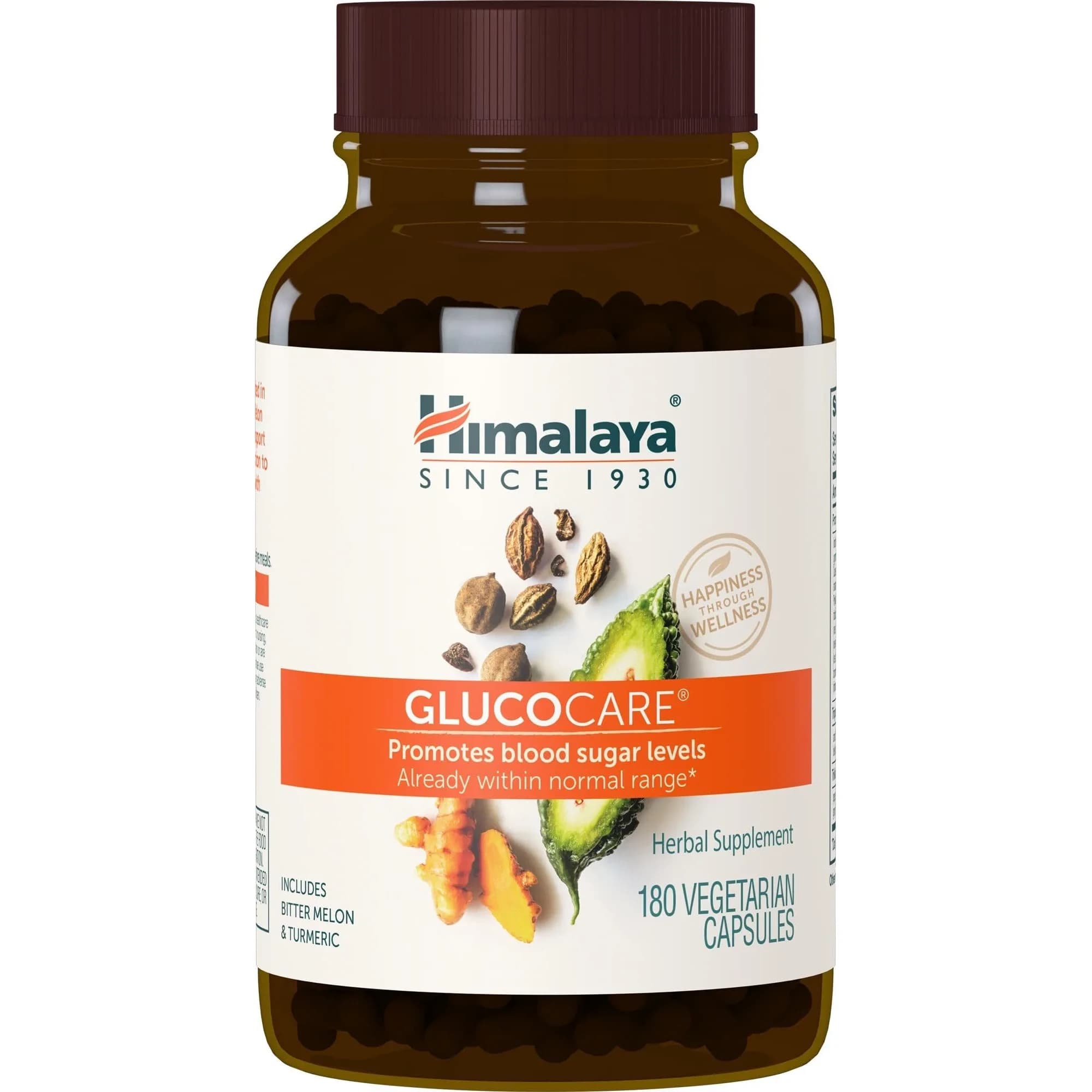 Himalaya GlucoCare Herbal Blood Sugar Support 180 Capsules | Ayurvedic Metabolism & Energy Balance — White