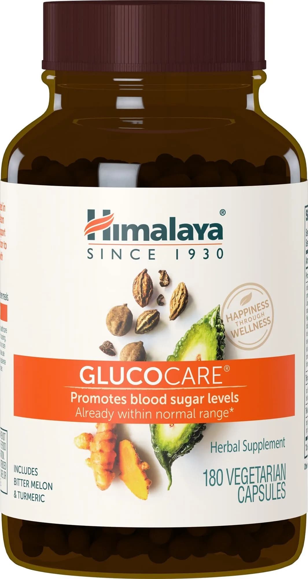 Himalaya GlucoCare Herbal Blood Sugar Support 180 Capsules | Ayurvedic Metabolism & Energy Balance - main product image
