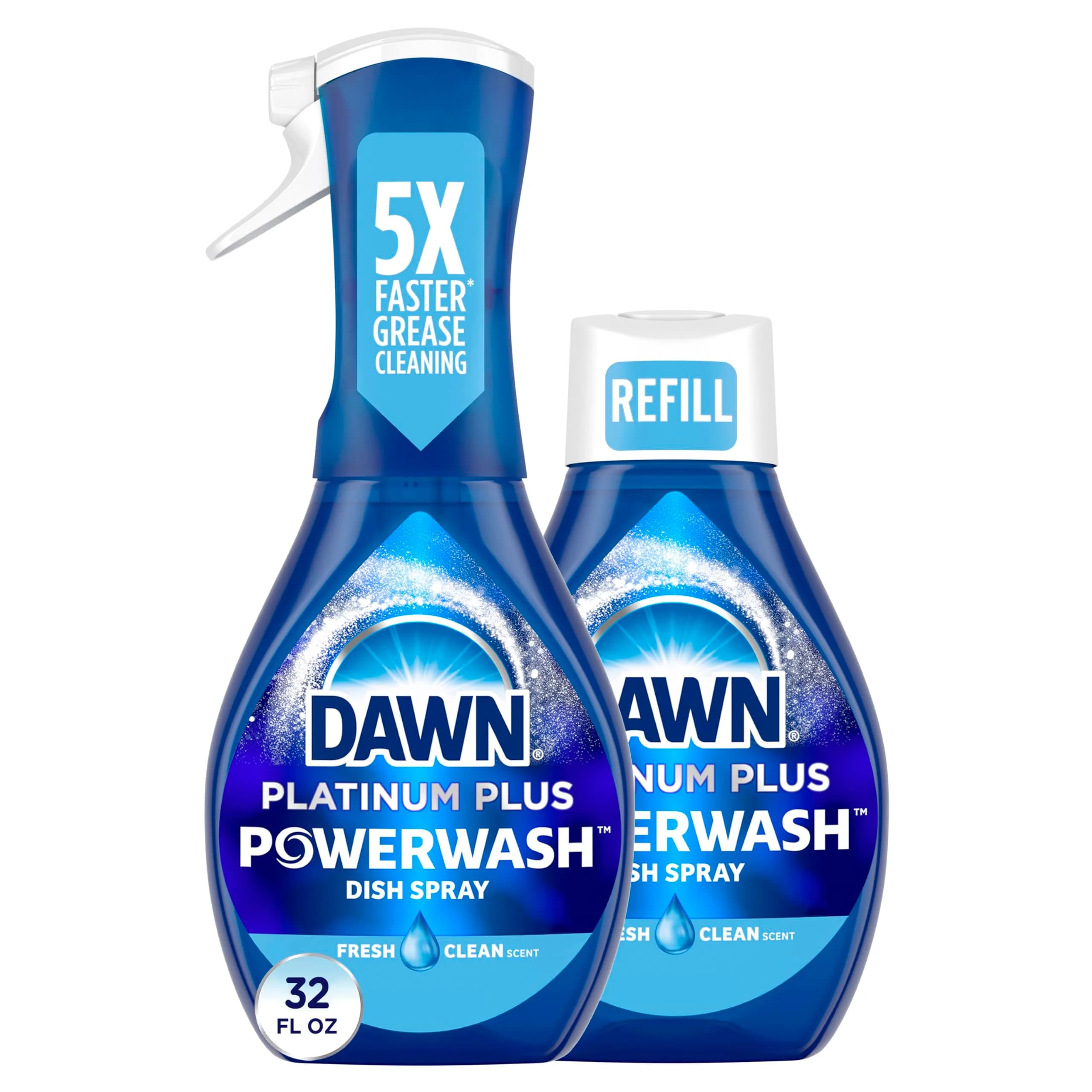 Dawn Powerwash Spray Dish Soap Starter Kit + Refill Fresh 946ml (32 Fl Oz) | Grease-Cutting Cleaning Power - main product image