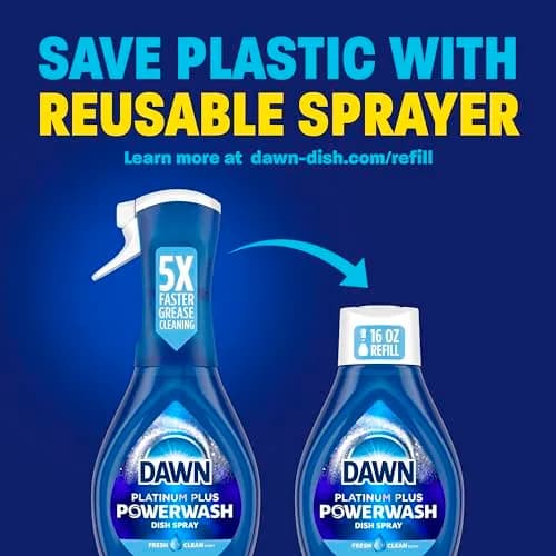 Dawn Powerwash Spray Dish Soap Starter Kit + Refill Fresh 946ml (32 Fl Oz) | Grease-Cutting Cleaning Power thumbnail 7