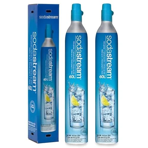 SodaStream CO2 Gas Refill Pack - 2 Blue Screw-in Cylinders (60L Each) | Carbonate Up to 120 Gallons thumbnail 1
