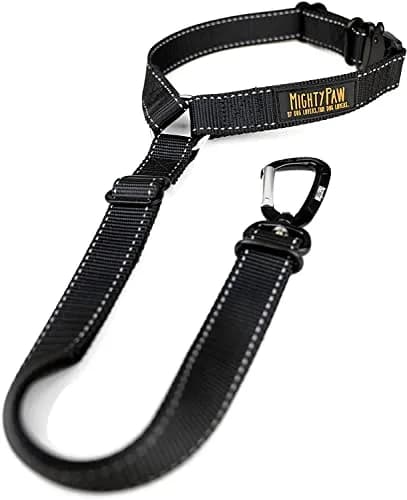 Mighty Paw Dog Seat Belt for Car Headrest | Adjustable Nylon Safety Restraint (70-120 chars) thumbnail 1