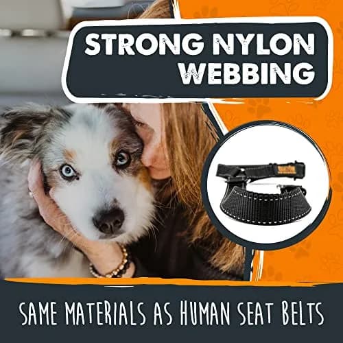 Mighty Paw Dog Seat Belt for Car Headrest | Adjustable Nylon Safety Restraint (70-120 chars) thumbnail 6