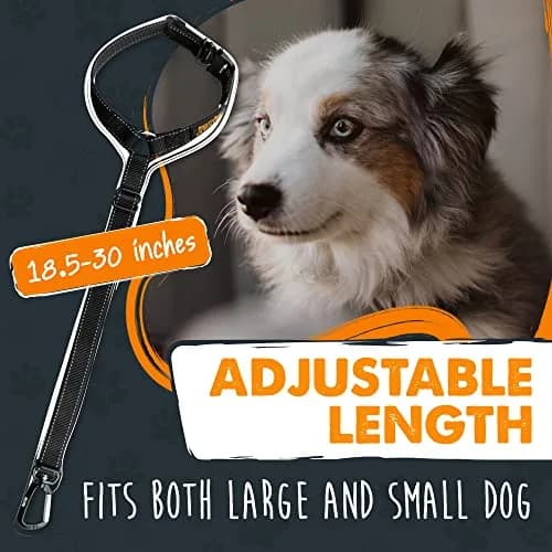 Mighty Paw Dog Seat Belt for Car Headrest | Adjustable Nylon Safety Restraint (70-120 chars) thumbnail 7