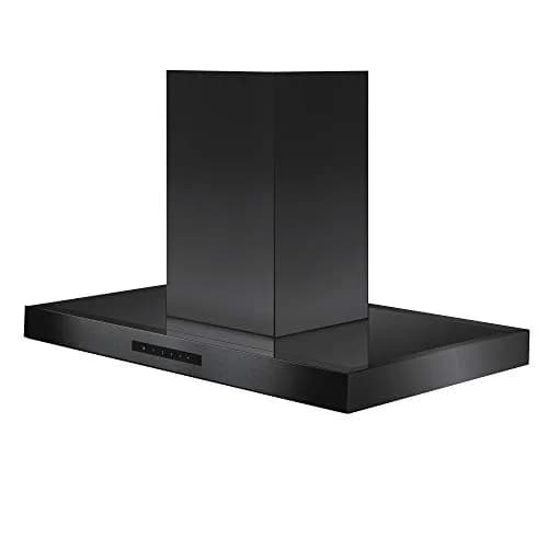 ZLINE Kitchen and Bath 30 in. 400 CFM Convertible Vent Island Range Hood in Black Stainless Steel | Modern Island Mount thumbnail 1