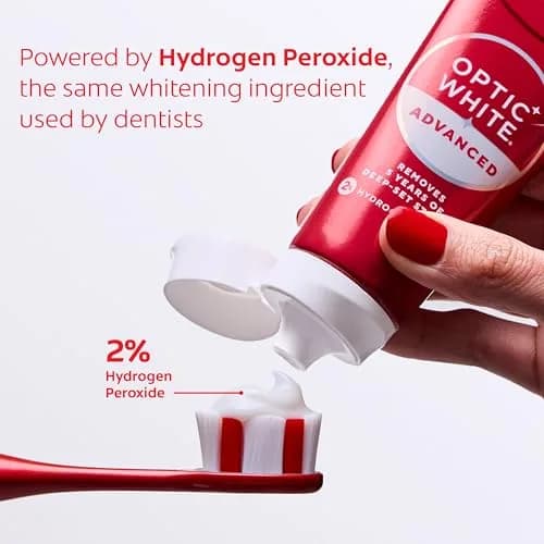 Colgate Optic White Advanced Hydrogen Peroxide Toothpaste 3.2 oz (95ml) 3-Pack | Clinically Proven Whitening thumbnail 7