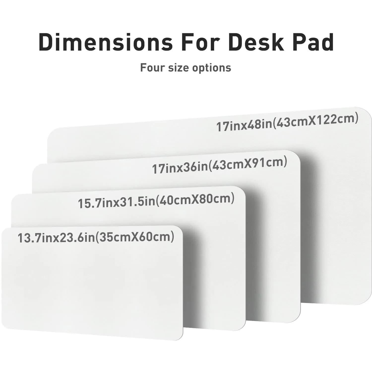 Aothia Off-White PU Leather Desk Pad Protector, Mouse Pad, Office Desk Mat, 31.5" x 15.7" | Protects Desk from Scratches, Stains, Spills - view 7