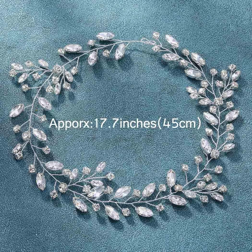 JAKAWIN Rhinestone Wedding Hair Piece Bridal Hair Accessories for Women thumbnail 4