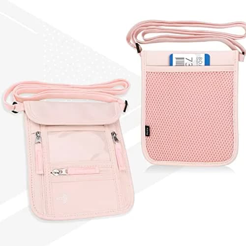 WALNEW RFID Blocking Passport Holder Neck Pouch 19cm (7.5in) | Secure Travel Wallet for Men & Women thumbnail 6