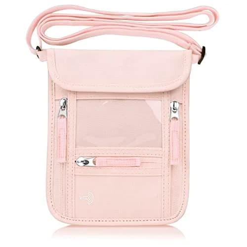 WALNEW RFID Blocking Passport Holder Neck Pouch 19cm (7.5in) | Secure Travel Wallet for Men & Women thumbnail 1