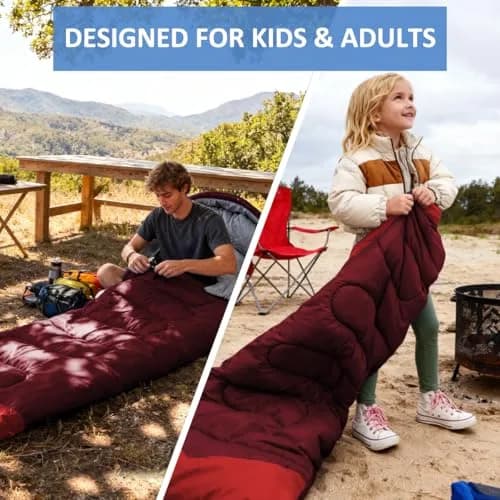 oaskys Camping Sleeping Bag - 3 Season Waterproof & Lightweight | Suitable for Adults & Kids thumbnail 6
