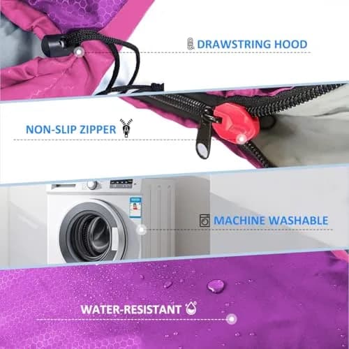 oaskys Camping Sleeping Bag - 3 Season Warm & Cool Weather | Waterproof & Lightweight for Adults & Kids thumbnail 5