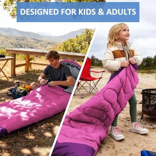 oaskys Camping Sleeping Bag - 3 Season Warm & Cool Weather | Waterproof & Lightweight for Adults & Kids thumbnail 6