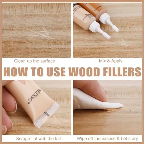 SEISSO Furniture Repair Kit - 12 Colors Wood Filler Paste 28.35 ml (0.96 fl oz) | Fix Scratches, Cracks, Stains on Wood thumbnail 5