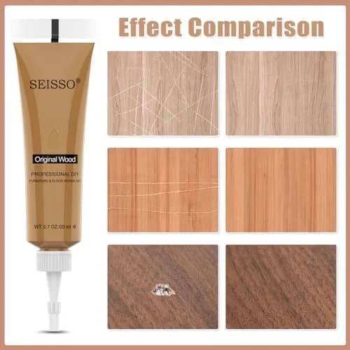 SEISSO Furniture Repair Kit - 12 Colors Wood Filler Paste 28.35 ml (0.96 fl oz) | Fix Scratches, Cracks, Stains on Wood thumbnail 2