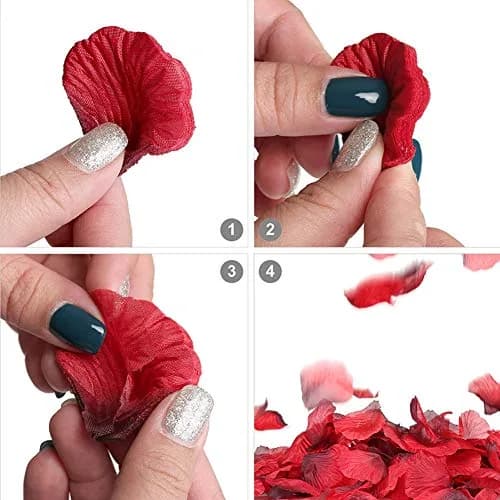 LZXD Light Pink Artificial Silk Rose Petals 1000 Pieces | Reusable Wedding & Party Decor thumbnail 2