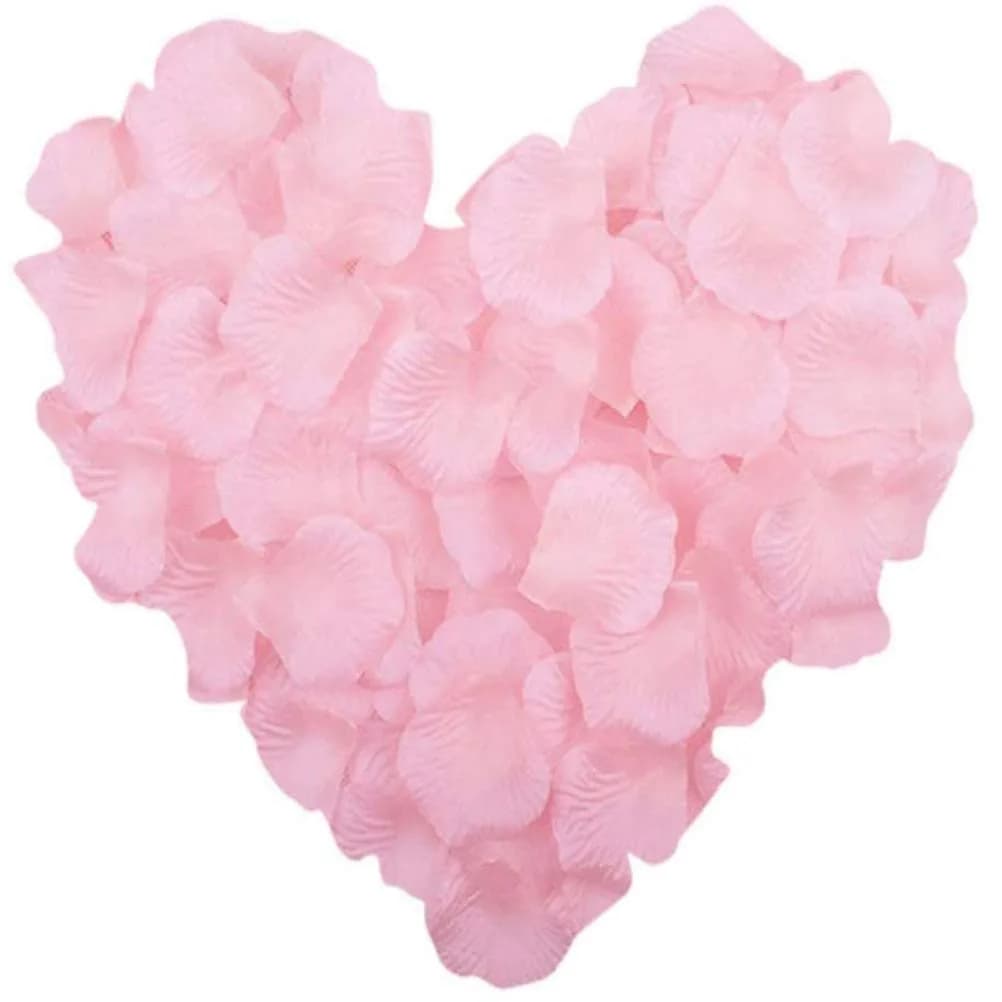 LZXD Light Pink Artificial Silk Rose Petals 1000 Pieces | Reusable Wedding & Party Decor - main product image