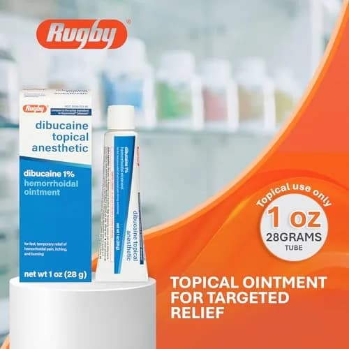 RUGBY LABORATORIES Dibucaine 1% Hemorrhoid Ointment 1 Oz | Fast Relief for Hemorrhoids & Soreness thumbnail 2