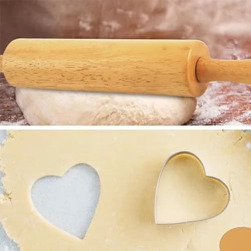 HELFERX Beech Wood Rolling Pin 44.7 cm (17.6 Inches) | Smooth Rolling for All Doughs thumbnail 8